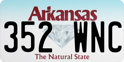 AR license plate 352WNC