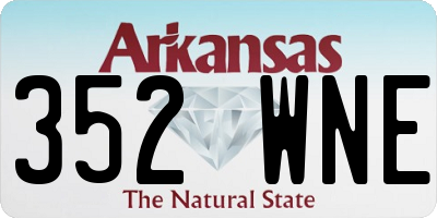 AR license plate 352WNE