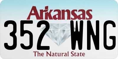 AR license plate 352WNG