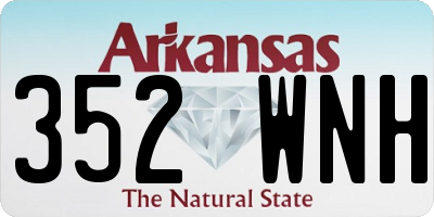 AR license plate 352WNH