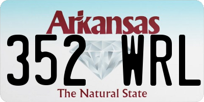 AR license plate 352WRL