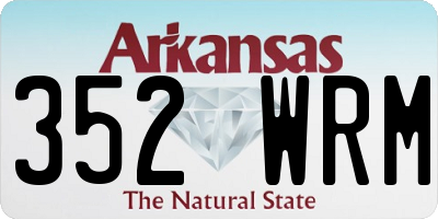 AR license plate 352WRM
