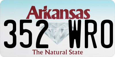 AR license plate 352WRO
