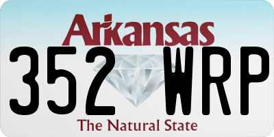 AR license plate 352WRP