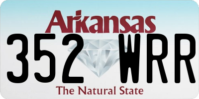 AR license plate 352WRR
