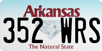 AR license plate 352WRS