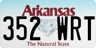 AR license plate 352WRT