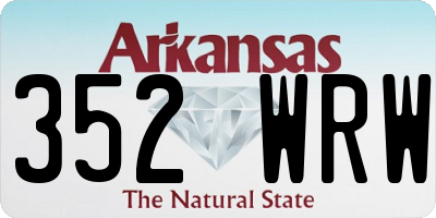 AR license plate 352WRW