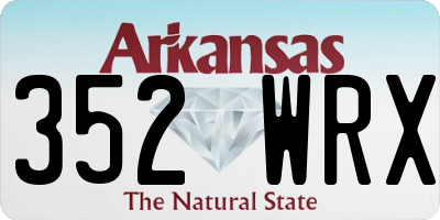 AR license plate 352WRX