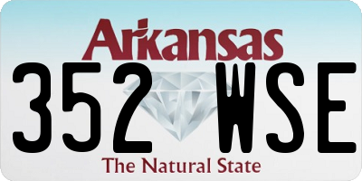 AR license plate 352WSE