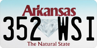 AR license plate 352WSI