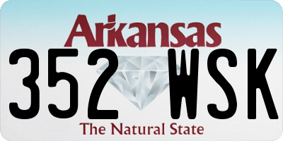 AR license plate 352WSK