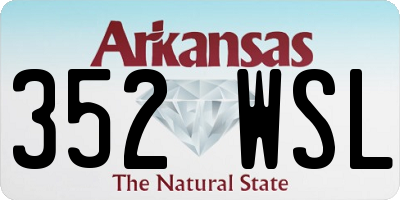 AR license plate 352WSL