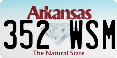 AR license plate 352WSM