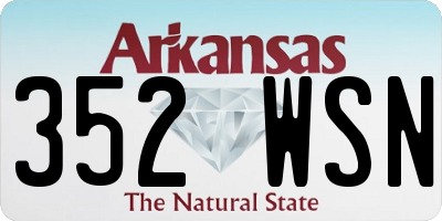 AR license plate 352WSN