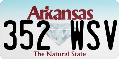 AR license plate 352WSV