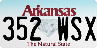 AR license plate 352WSX