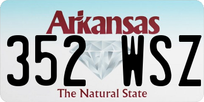 AR license plate 352WSZ