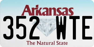 AR license plate 352WTE