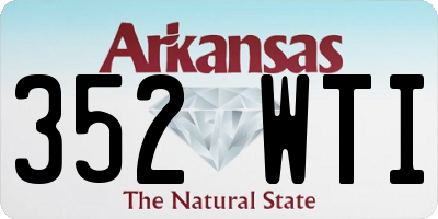 AR license plate 352WTI