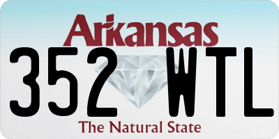 AR license plate 352WTL