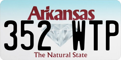 AR license plate 352WTP