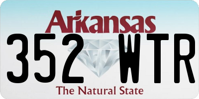 AR license plate 352WTR