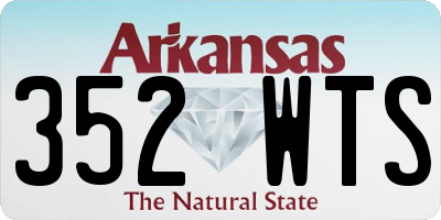 AR license plate 352WTS