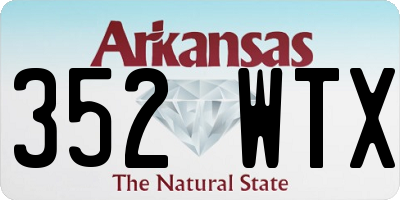 AR license plate 352WTX