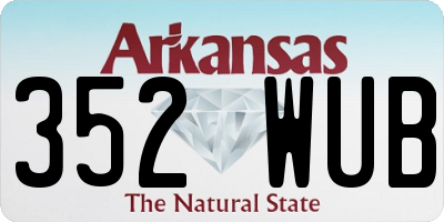 AR license plate 352WUB