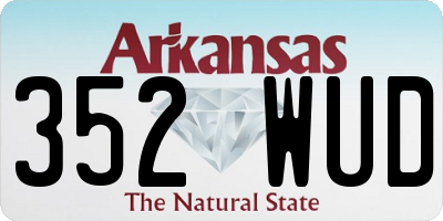 AR license plate 352WUD