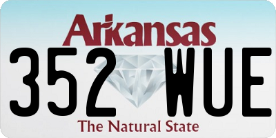 AR license plate 352WUE