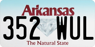 AR license plate 352WUL
