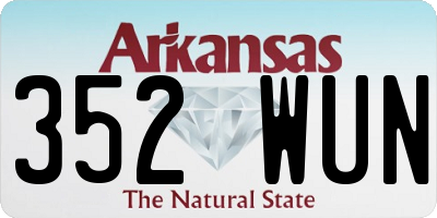 AR license plate 352WUN