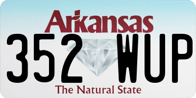 AR license plate 352WUP