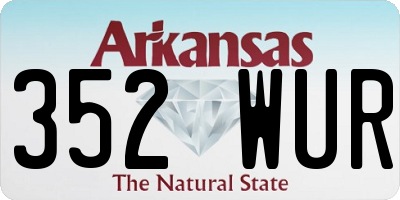 AR license plate 352WUR