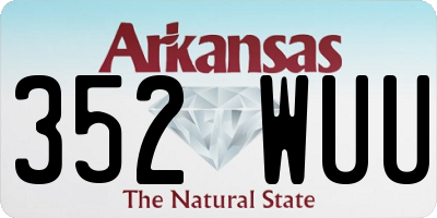 AR license plate 352WUU