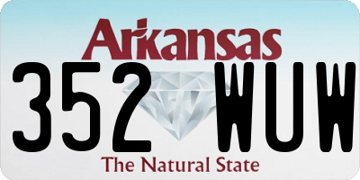 AR license plate 352WUW