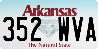 AR license plate 352WVA
