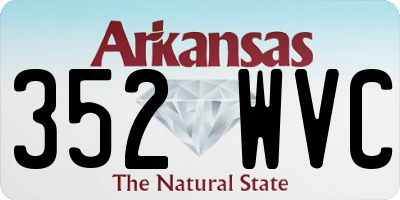 AR license plate 352WVC