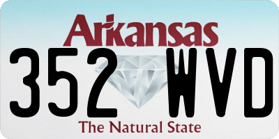 AR license plate 352WVD