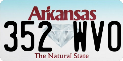 AR license plate 352WVO