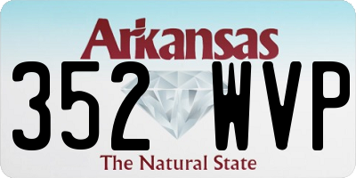 AR license plate 352WVP