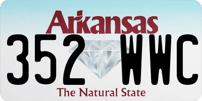 AR license plate 352WWC