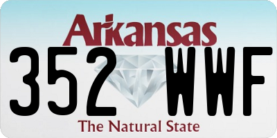 AR license plate 352WWF