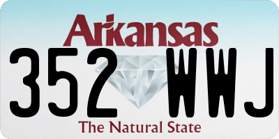 AR license plate 352WWJ