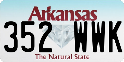 AR license plate 352WWK