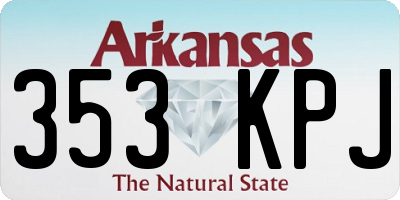 AR license plate 353KPJ