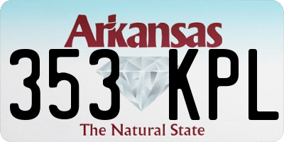 AR license plate 353KPL