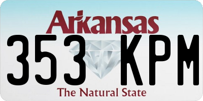 AR license plate 353KPM